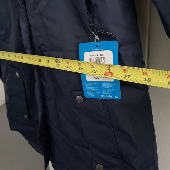 Firm. NWT Columbia Suttle Mountain Thermal Winter Coat Parka. Navy Women's SMALL - Picture 8 of 11